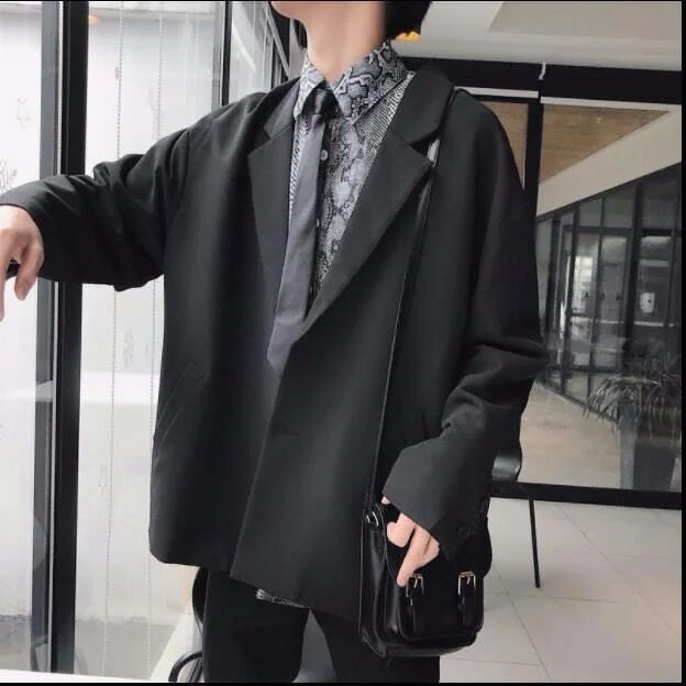 港風 メンズ 韓国版 ブレザー 百掛け 学生 通勤 アウター レトロ かっこいい ゆったり カジュアル ブレザーコート