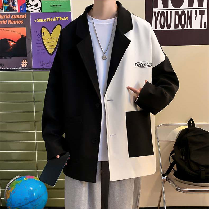 トレンドデザインカジュアルスモールスーツ ゆったりカジュアルコート トレンドメンズトップス