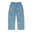 HOODHOODHD Applique carpenter denim pants LIGHT BLUE(4)