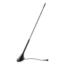 T カーラジオ信号アンテナマスト デジタルラジオ DAB AM FMアンテナ用 ケーブル付き 41cm ブラック