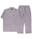 パジャマ LANVIN COLLECTION メンズ 綿100% チェック柄 サッカーパジャマ 54422011 メンズ