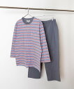 パジャマ 「DAKS」強撚テンジクボーダー/無地 8分袖・8分丈パンツ ルームウェア メンズ