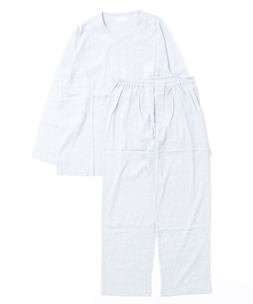 パジャマ 「arakawa1886」クレープボーダー　パジャマ メンズ