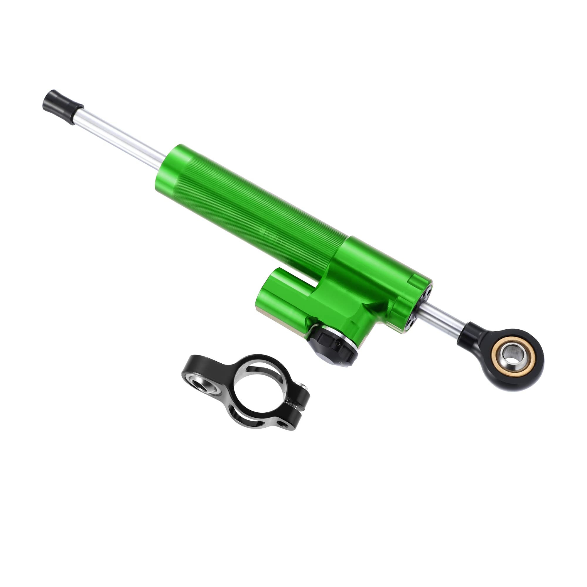 T 二輪用ステアリングダンパー ユニバーサル 調整可能なリニアスタビライザー グリーン スクーター ス..