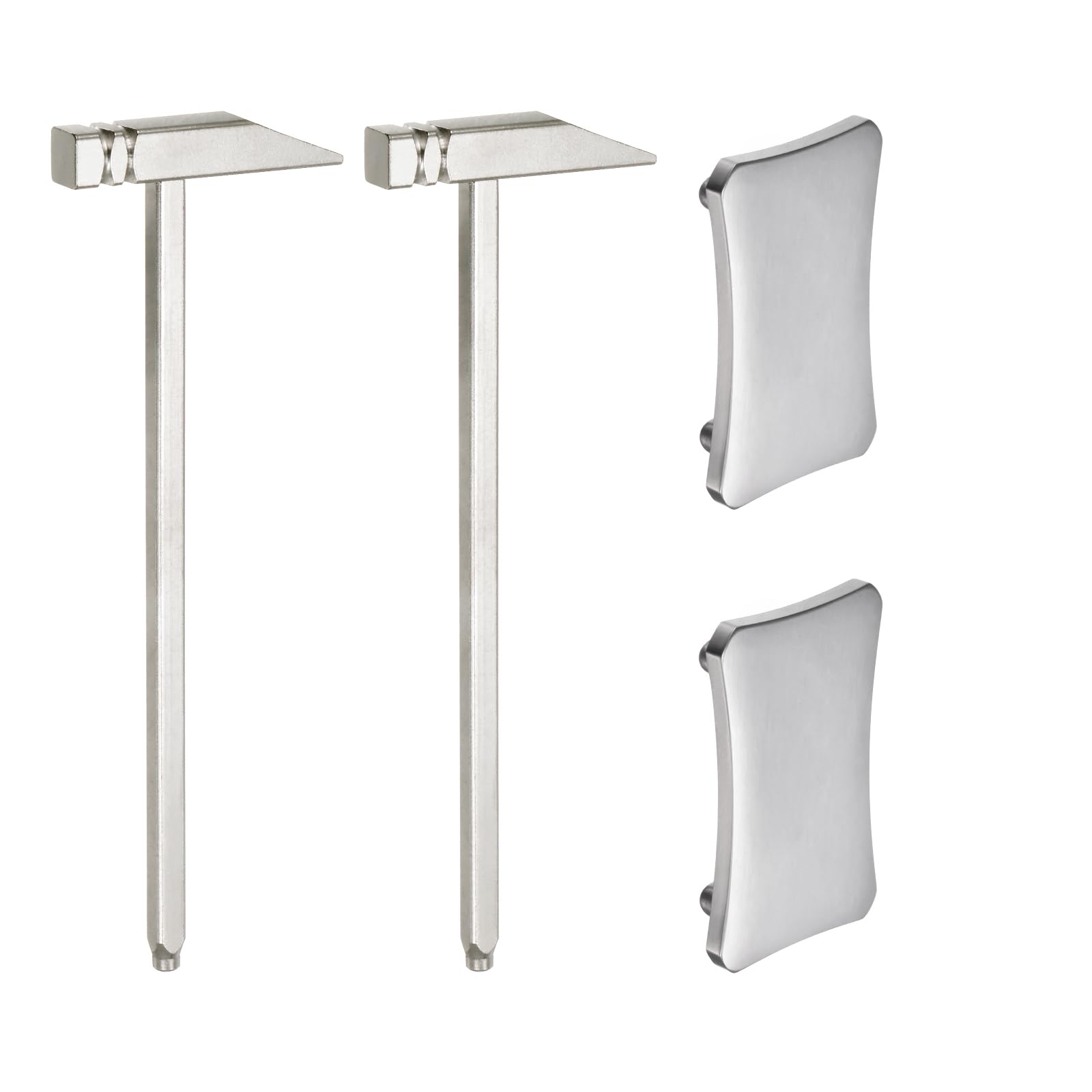 T2個セット 小型スチール槌 6" スクエアデュアルヘッド マルチ機能 ハードヘッド メタルマレット スチールプレート付き 宝石 腕時計 手芸用 シルバートーン