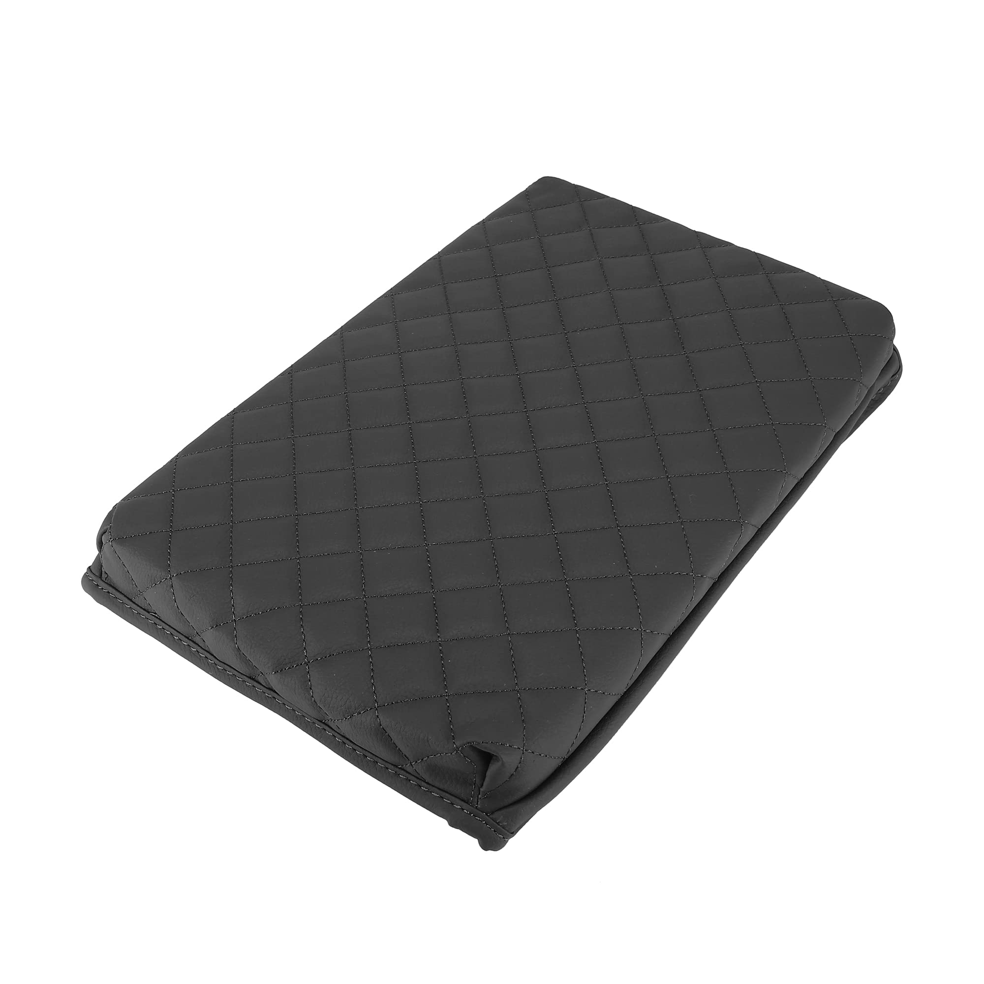 Tカーセンターコンソールリッドカバー アームレストカバーパッドプロテクター マイクロファイバーレザー Fordに対応 F-150用 2009-2014用 ブラック