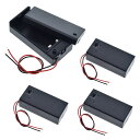 電池ボックス 9V 電池ホルダー 【4個入り】角型 電池ケース バッテリーケース ON/OFFスイッチ付き リード線付き 電池収納ボックス 9V電池クリップ バッテリースナップ DIY 製造および電子機器の修理用(3)