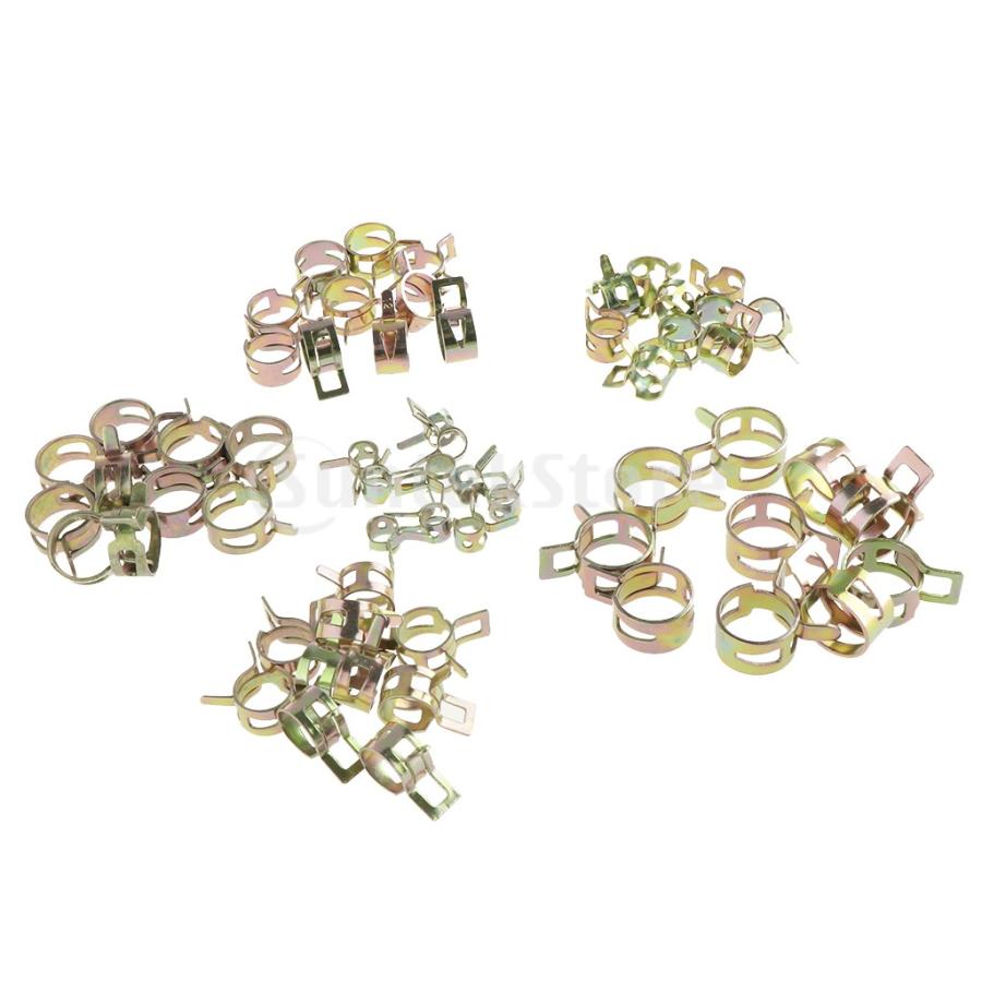 60個 ホースクランプ スプリングスチール製 DIY 工具