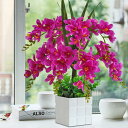 造花セット付き花瓶シルクフラワー家の室内装飾パープル