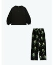 パジャマ ユニセックスベロアプリントセットアップ パジャマ 長袖ロングパンツ/SLEEPY SLEEPY(スリーピースリーピー) メンズ レディース
