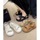 春 夏 秋 厚底クロスサンダル コンフォートサンダル