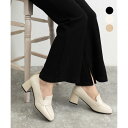 春 夏 秋 ローファーパンプス チャンキーヒール靴