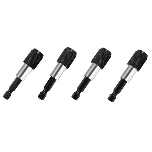 4 個の六角ハンドル 6.35mm クイックリリースロッドセルフロック延長ロッド電気ドリルドライバービットコネクタ耐久性 4 個の六角ハンドル 6.35mm クイックリリースロッドセルフロック延長ロッド電気ドリルドライバービットコネクタ耐久性
