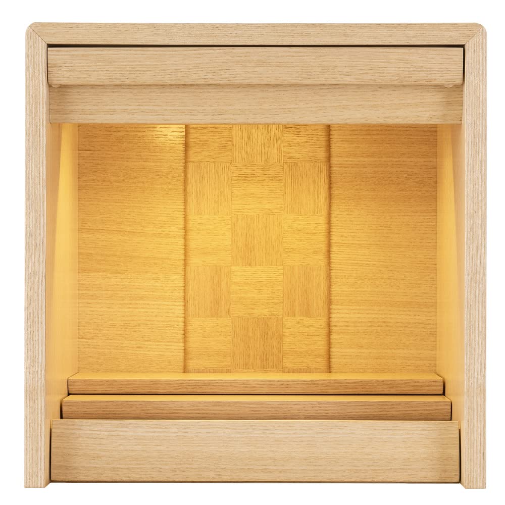 仏壇 モダン ミニ仏壇 スクエア タモ 11号 高さ33.5cm×巾33cm コンパクト 家具調仏壇