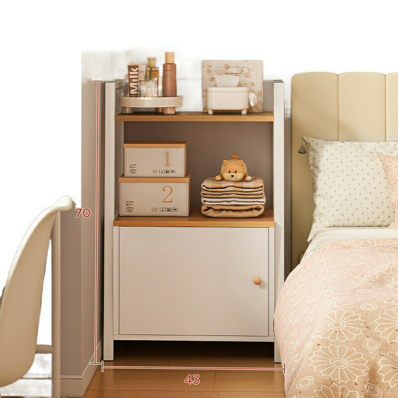ベッドサイドラック床置き多層収納棚壁掛け寝室斜め台形リビングルームキャビネットベッドサイド本棚