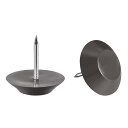 T 家具足用ネイル 家具 足 釘 椅子 テーブル 足用 保護装置 パッド 直径22mm プラスチック ブラウン 90個入り