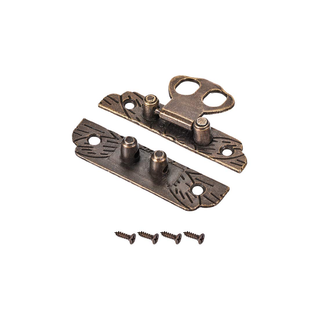 T ウッドケースボックスハスプ47x23 mm 亜鉛合金 アンティークラッチ ネジ付き 47x23mm、5個