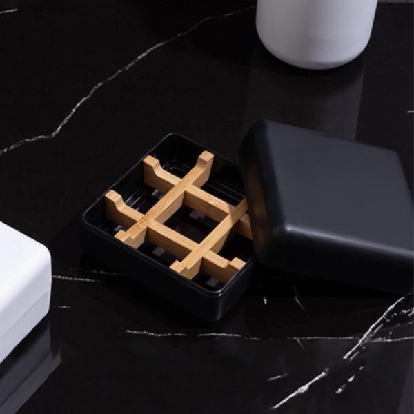 トラベルシャワー用カバープレートトレイ排水設計のソープディッシュソープケース