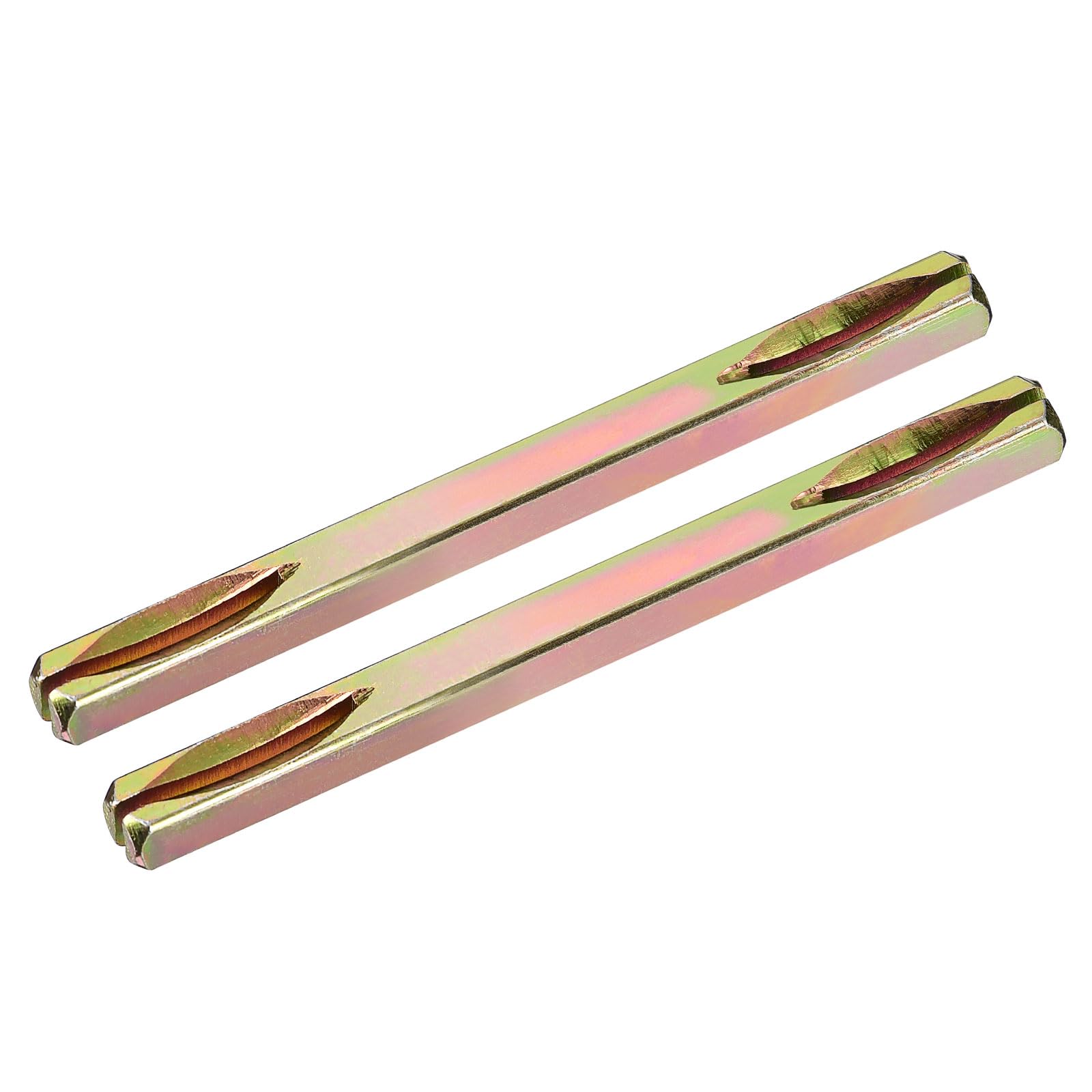 T2個セットのドアノブスピンドル 110mmの長さのスペアドアハンドルスピンドル ビンテージドア用のスト..