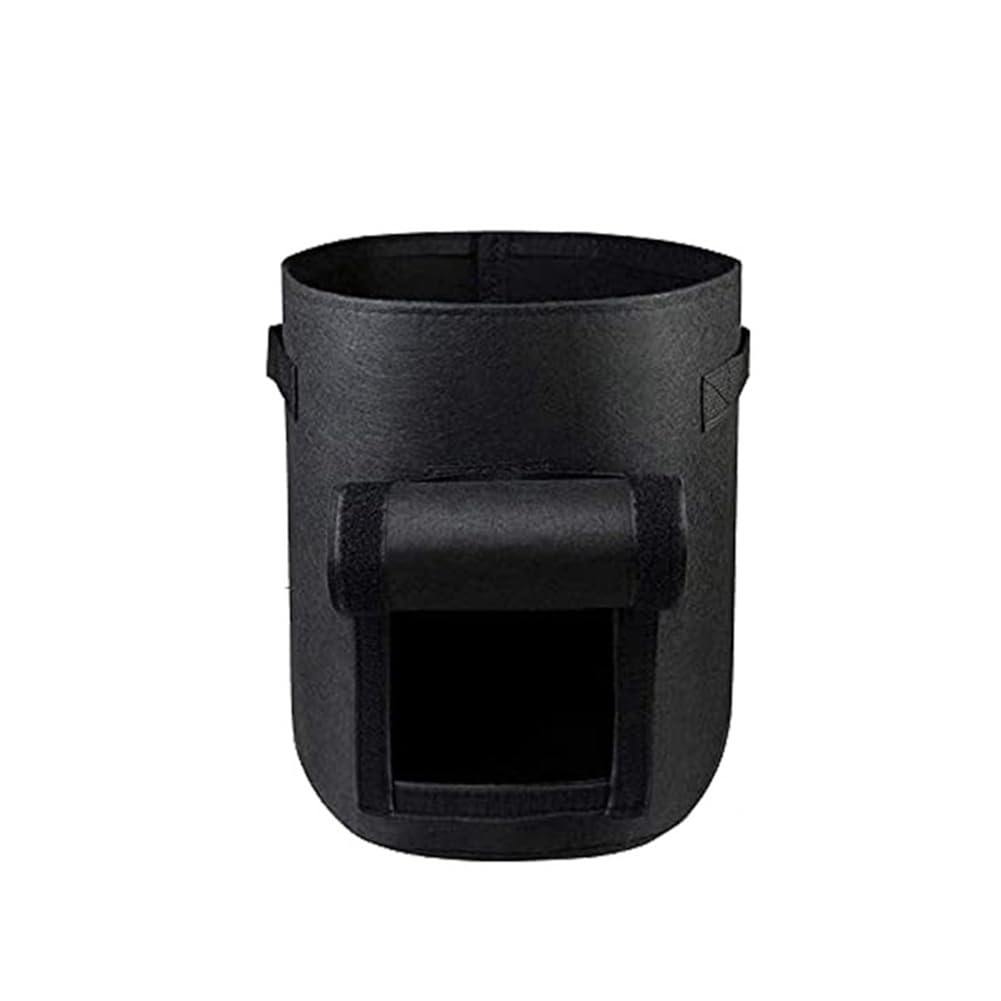 フラップウィンドウ付きジャガイモ栽培バッグ1セット トマト、野菜、果物用の耐久性のあるハンドル付き庭植えバッグA