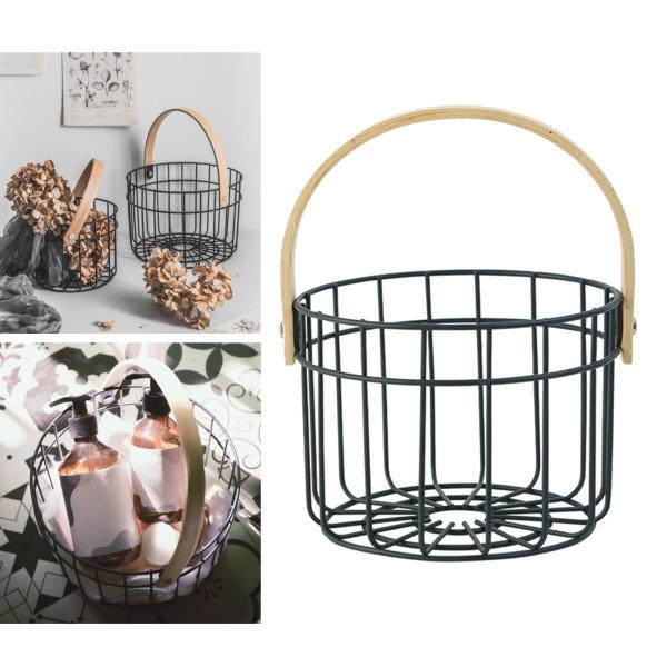 鶏卵ホルダーネイビーLを収集するための金属ワイヤーエッグバスケット