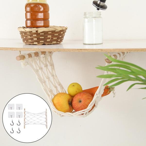 フルーツハンモックボヘミアンは、キッチン、キャンプ、RV30x40cmのカウンタースペースメッシュバッグを節約します
