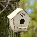 DIY 木製鳥の巣 巣箱 組み立て不要 鳥かご飾り 工芸品 鳥かご 吊り下げ式巣