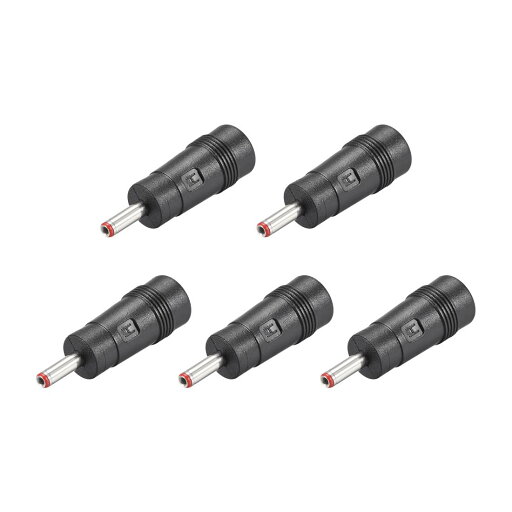 TDC電源アダプター メス5.5mmx2.5mm-3.5mmx1.35mmオスプラグチップ 入力DCプラグコネクタ レッド 5個 TDC電源アダプター メス5.5mmx2.5mm-3.5mmx1.35mmオスプラグチップ 入力DCプラグコネクタ レッド 5個