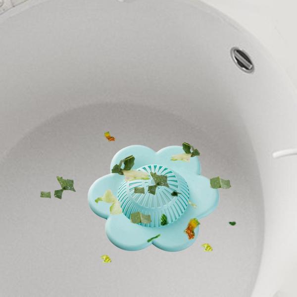 フローラル スタイル シャワー ドレイン カバー シンプル 排水 キッチン バスルーム グリーン