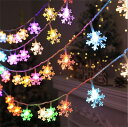 ストリングライト イルミネーションライト 雪の結晶 10M80電球 ピンク&ウォームホワイト LED 屋内 屋外 ガーデンライト 電池式 クリスマスライト 飾りライト (カラフル)