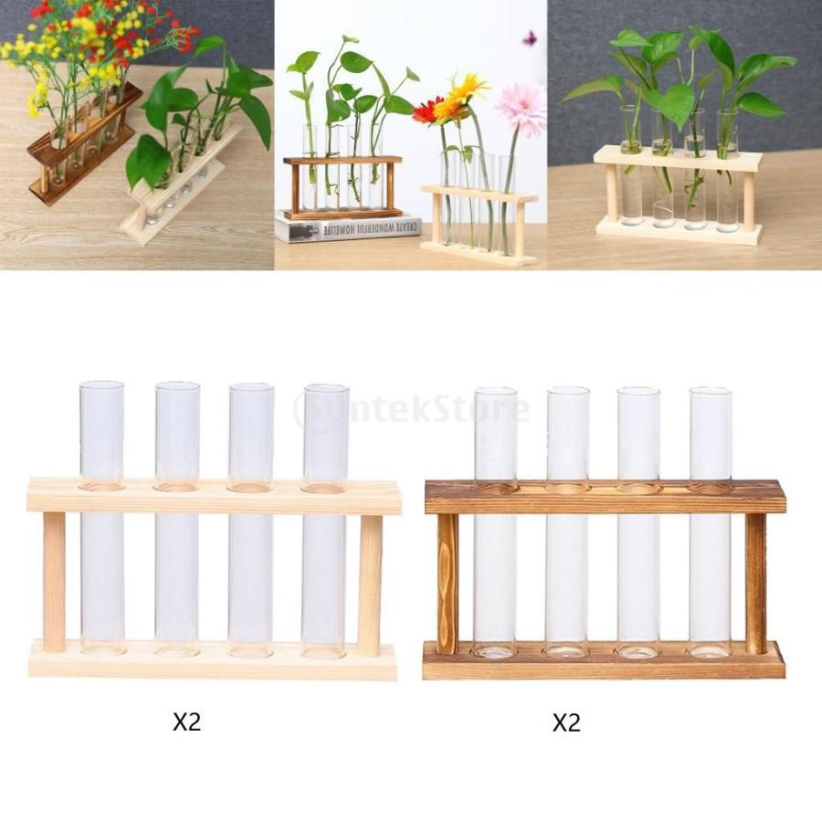 4ピース/個壁に取り付けられたハンギングプランター試験管花瓶卓上ガラス