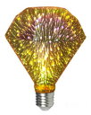 D95 3W(30W形相当)LED 装飾電球 3D 花火型 E26口金 綺麗電球 カラフル レトロエジソン レトロ風・全方向タイプ 調光器非対応