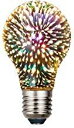 A19 3W(30W形相当)LED 装飾電球 3D 花火型 E26口金 綺麗電球 カラフル レトロエジソン レトロ風・全方向タイプ 調光器非対応