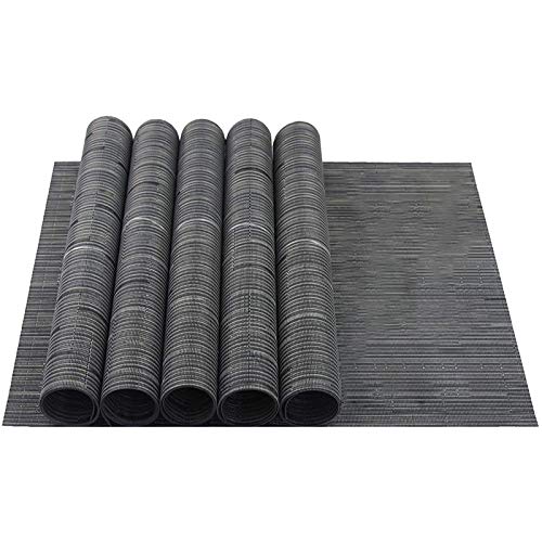 洗える織キッチンエレガントプレースマット、ダイニングテーブル用、6枚セット