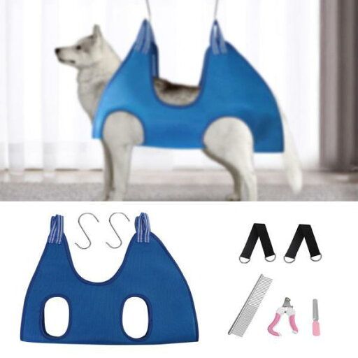 ブルーSを洗う犬のための犬のグルーミングハンモックセットハーネス拘束バッグ ブルーSを洗う犬のための犬のグルーミングハンモックセットハーネス拘束バッグ