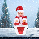 クリスマスエレクトリックサンタぬいぐるみ遊ぶディスクスイングツイストドールホワイト