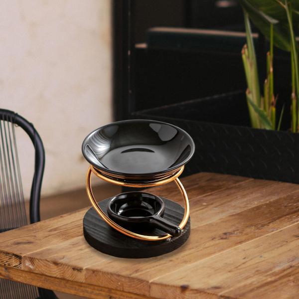 エッセンシャル オイル バーナー ホームデコレーション ティーライト キャンドル ホルダー オフィス用 瞑想 タイプ D(3)