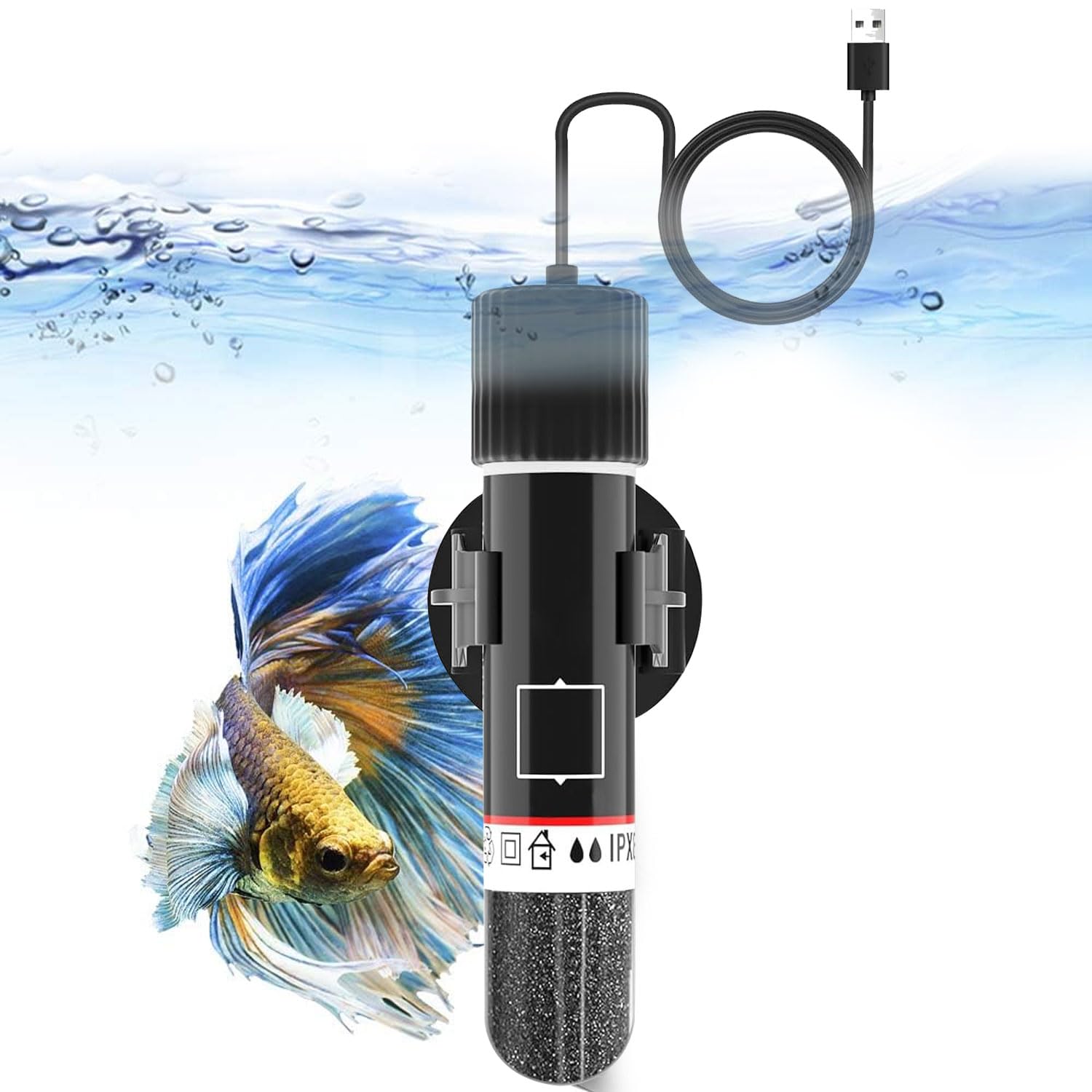 熱帯魚 ヒーター 水槽用ヒーター 10W 水槽 ヒーター usb ミニ暖房スティック 自動サーモスタッ 耐食性 耐高温性 高速加熱 熱帯魚/金魚/カメ対応 水族館や小さな水槽の加熱に使用