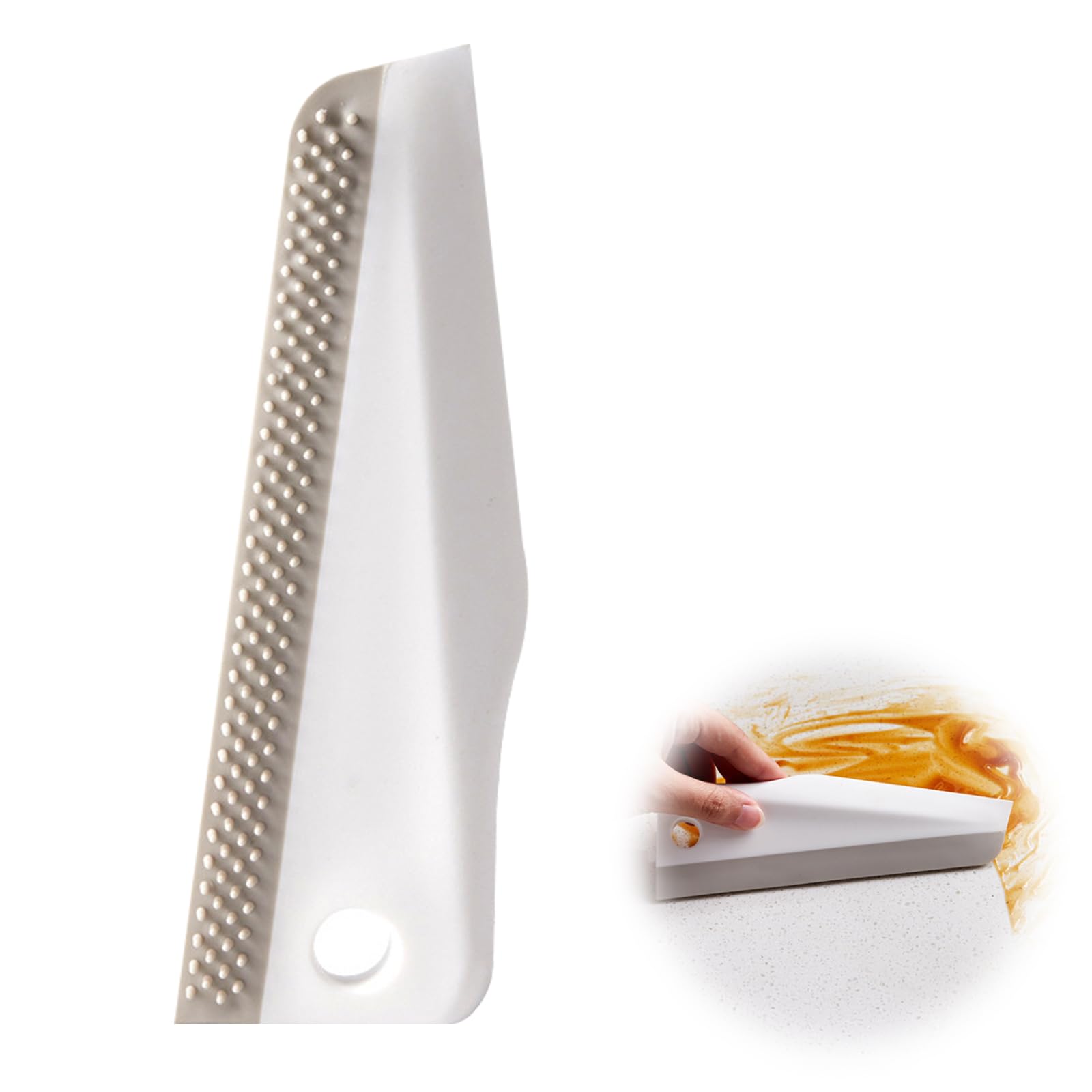 キッチン スクレーパー 自立式 ホワイト 水スキージー キッチンスキージー 水切りワイパー ゴム 掛ける..