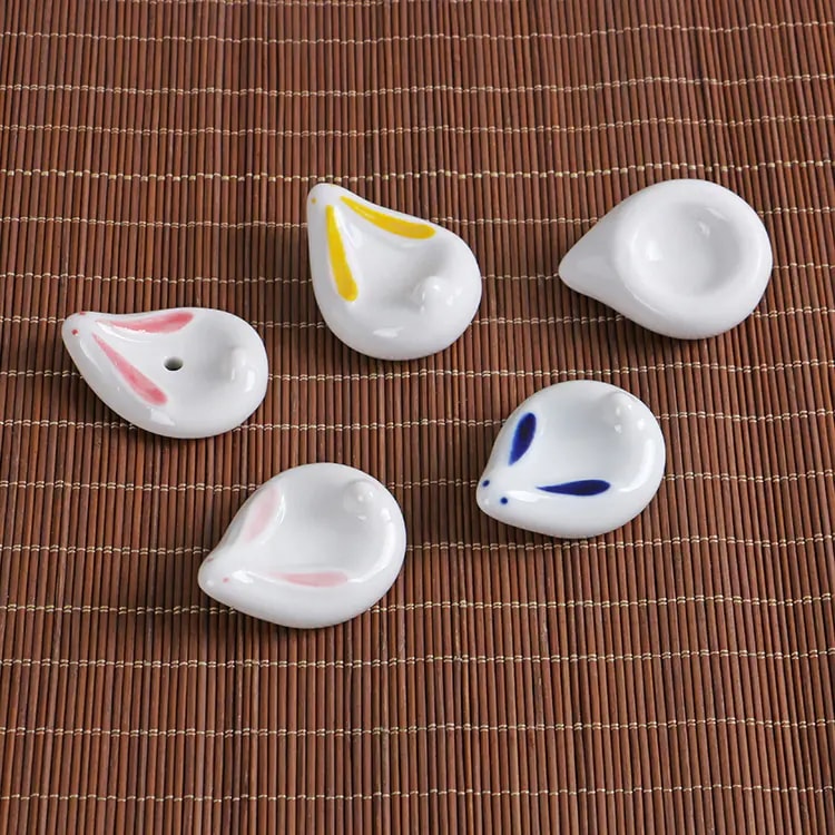 5つの箸置き雑貨ウサギのかわいい箸...