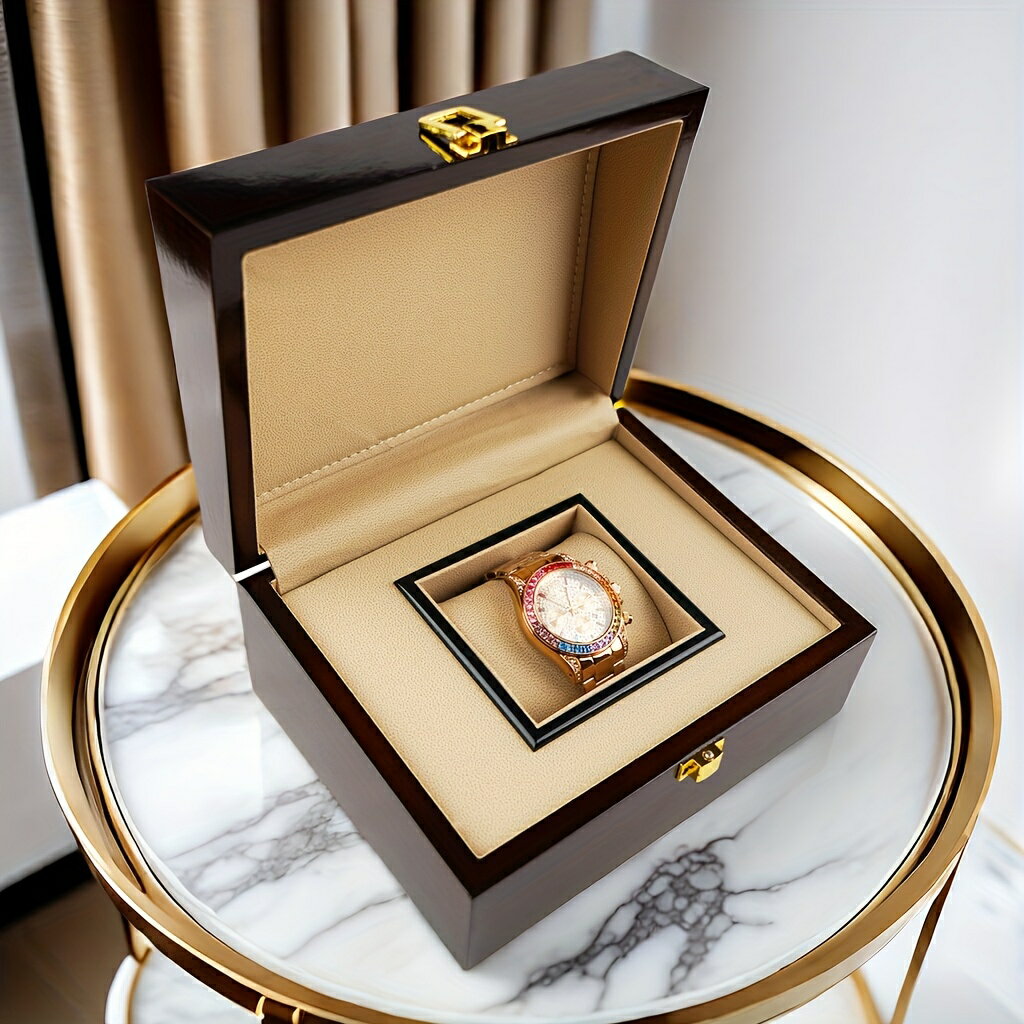 腕時計 収納ケース 1本収納 1スロット 時計ボックス ラグジュアリー ヴィンテージ 木製 ウォッチボックス 収納ボックス おしゃれ インテリア プレゼント ギ...