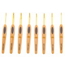 8本 手作り かぎ針 編みフックのセット 縫い目縫製ツール 家庭用編み針 アルミニウム合金 DIY ポータブル