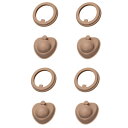 サーモス 交換用部品 4個セットパッキンセット 替え用 真空断熱 JNLパッキンセット 水筒 ゴムパッキン 替え用蓋部品(3)