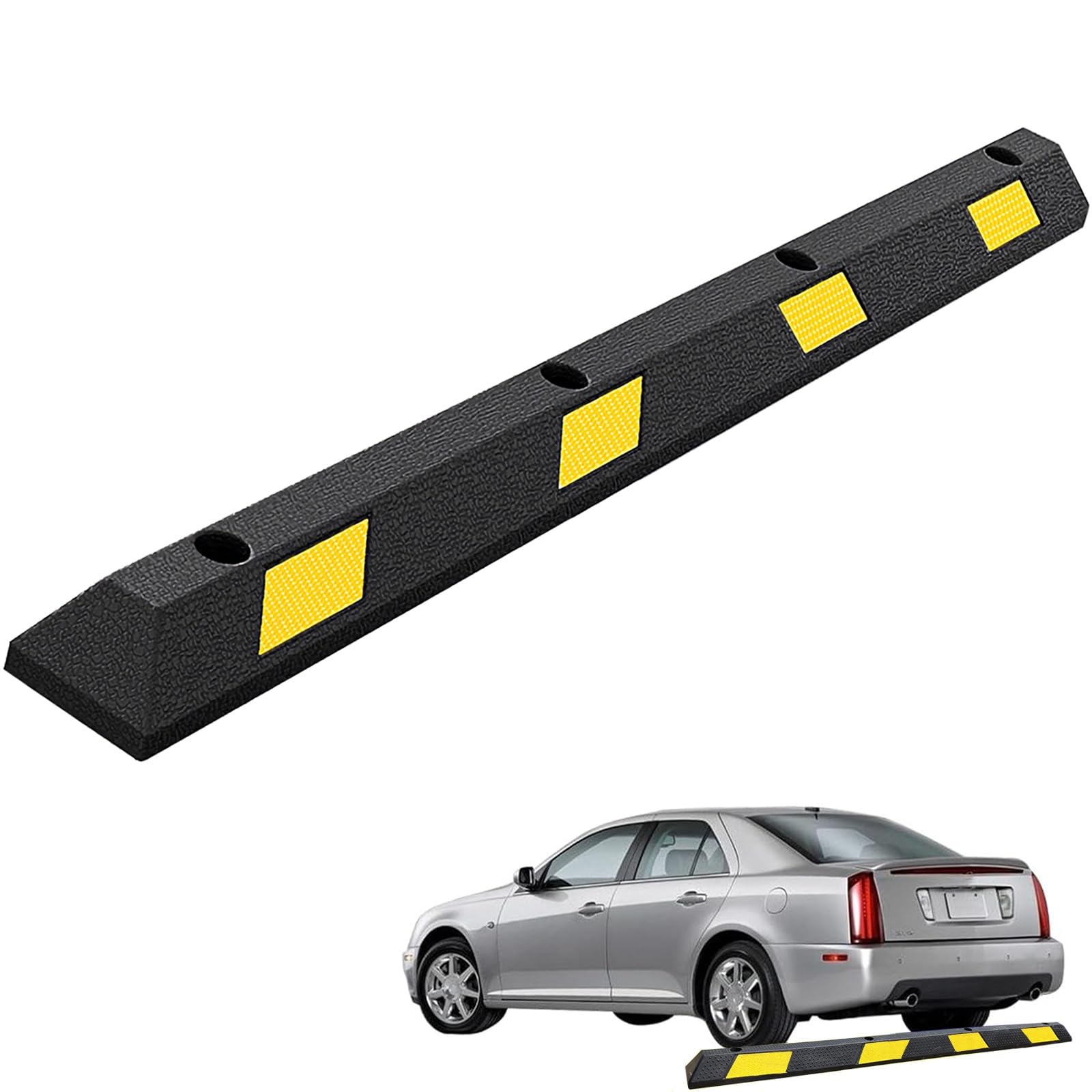 駐車カーストッパー ガレージ パーキングブロック 180 200cm 特ロング 車用 車止め、厚くて丈夫 耐候性..