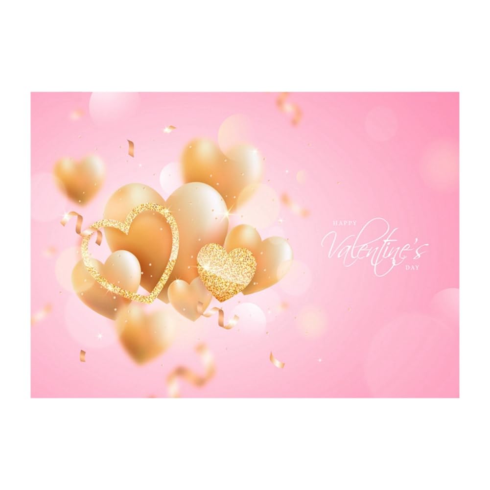 210X150Cm バレンタインデー背景布 愛の花 写真素材 写真撮影背景布、F 耐久性があり、使いやすい