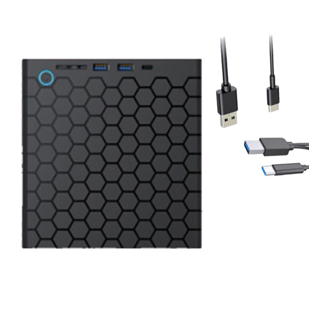 USB 3.0 Type C 外部 CD DVD RW ドライブ 8MB DVD ライター ブラック ノートパソコン用ポータブル DVD ..