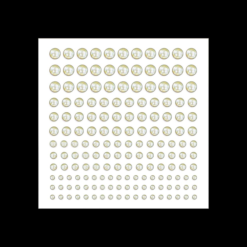 パール ラインストーン ラインストーンシール デコシール 3～6mm パールピアス ラインストーン シール ..