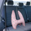 車の後部座席のトラベルピローは、頭と体をサポートします。スリーピングピロー ピンクのウサギ