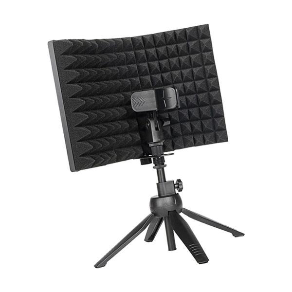録音スタジオ機器 ノイズリダクション 3ドアアイソレーションシールド付き 3個 ポッドキャスト録音用 音声吸収音響エンクロージャ