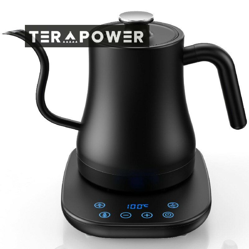 電気ケトル 温度調節 0.8L コーヒーケトル 1050W 急速沸騰 D-05